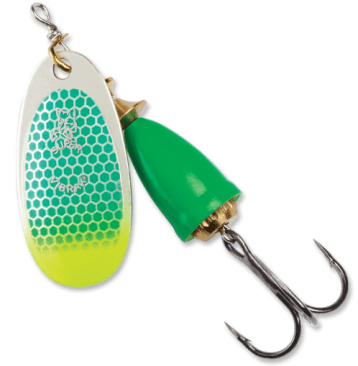 Blue Fox Classic Vibrax Spinner - Green Scale / Chartreuse Tip UV