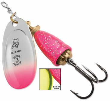 Blue Fox Classic Vibrax - Pink Chartreuse Candyback