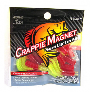 Leland Lures Crappie Magnet 15 pc. Body Pack - Red/Chartreuse