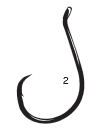 Gamakatsu Octopus Circle, Offset Point - N/S Black (2084)