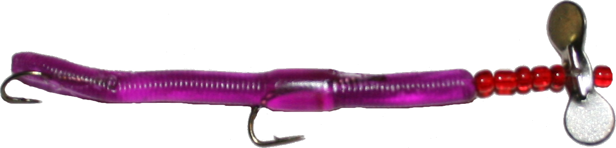 K&E Tackle Worm Rival Spin - Purple