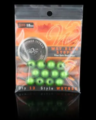 Whisker Seeker Sinker Slide Bead Stops - Green