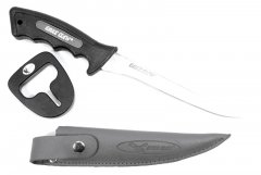 Eagle Claw Soft Handle Fillet Knife w/ Sheath, Sharpener and Stainless Steel Blade