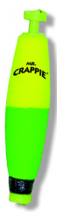 Betts Mr. Crappie Snappers Cigar Foam Float Weighted - Yellow/Green