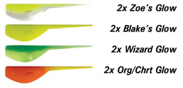 Leland Lures Slab Magnet 8 pc. Combo Pack - Glow Colors