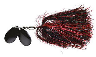 Hildebrandt Double Flash Musky Spinner - Black/Black Red (BL/BLR)