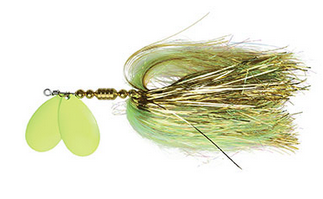 Hildebrandt Double Flash Musky Spinner - Chartreuse/Chartreuse Gold (CHR/CG)