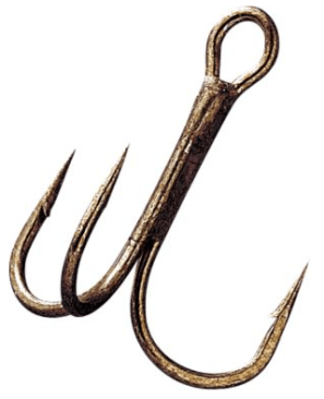 Gamakatsu Treble, Round Bend Hooks - Bronze (471)