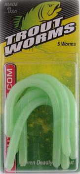 Leland Lures Trout Worms 5pc. - Mint Green