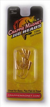 Leland Lures Crappie Magnet Replacement Jig Heads - Gold
