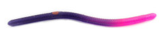 Kelly's Bass Worms Two-Hook Weedless - Purple Firetail