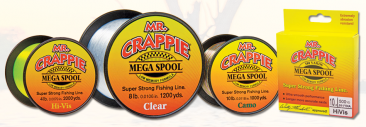 Mr. Crappie 6 Pound Clear Monofilament Fishing Line 1500 Yard Spool 
