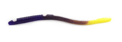 Kelly's Bass Worms Weedless Bass Crawler - Purple Yellowtail